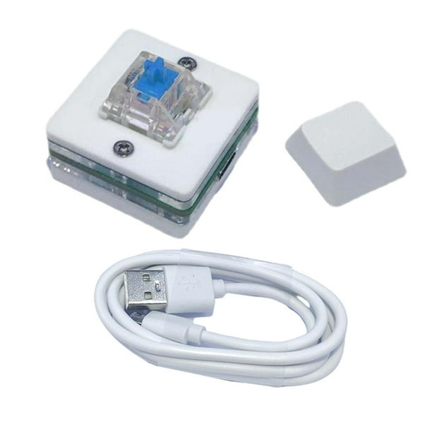 Mini teclado USB RGB, teclado mecánico para juegos, bricolaje, oficina, PC, interruptor azul