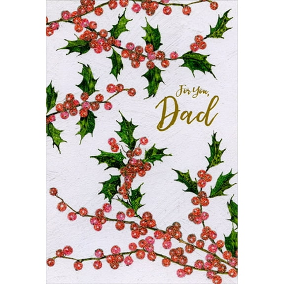 Pictura Holly Berry Branches Dad Christmas Card
