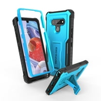 ExoGuard For  LG Stylo 6 Case, Rubber Shockproof Full-Body Phone Case with Kickstand (Blue)