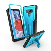 ExoGuard For LG Stylo 6 Case, Rubber Shockproof Full-Body Phone Case with Kickstand (Blue)