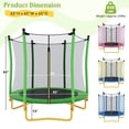 thumbnail image 5 of Trampoline with Safety Enclosure Net for Kids, SEGMART 65" Indoor Outdoor Toddler Trampoline with Spring Pading, Indoor Outdoor Kids Trampoline with Jumping Mat, Small Round Trampoline for Boys Girls, 5 of 8