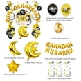 thumbnail image 3 of Leyfeng 50pcs Eid Ramadan Mubarak Party Balloons Kit Aluminum Foil Gold Moon Star Balloons With Latex Gold Black Balloons And Hanging Swirls For Muslim Islam Fest, 3 of 6