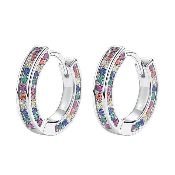 1 Pair Small Hoop Earrings  Hoop Earrings Small Earrings Rhinestone Earrings