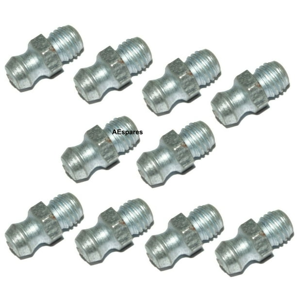 Straight Grease Conical Lubricating Greasing Nipple 6mm 10 Units