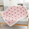 thumbnail image 1 of Cute Cherry Pattern Pet Blanket ShopWise LLC Round, 1 of 9