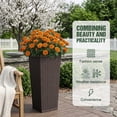 thumbnail image 5 of Homall 24" Tall Plastic Planter Set of 2 with Inside Pots, Drainages, for Outdoor and Indoor, 5 of 7