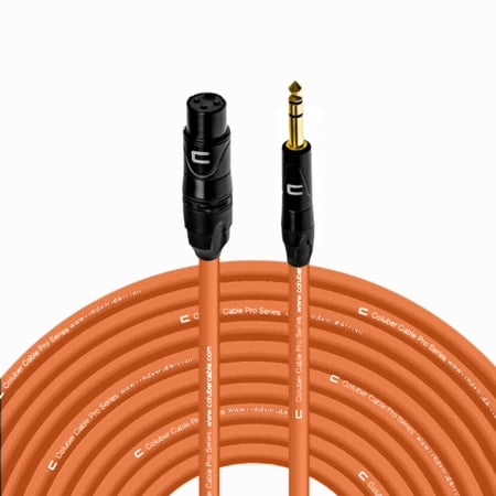 Coluber Cable Balanced XLR Female to 1/4" TRS Male Cable Pro Audio Connector