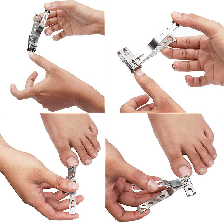 Stainless Steel Finger Nail Toe Long Handle Clippers Trimmer Cutter Swivel  Head