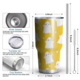 thumbnail image 6 of 30oz Happy Halloween Ghost Pattern Tumblers Stainless Steel Tumbler with Lid and Straw,Vacuum Insulated Double Wall Travel Tumbler Cups Mug with Cleaning Brush for Coffee,Tea, 6 of 7