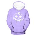 thumbnail image 4 of Sudadera con capucha de Halloween para hombre, informal, de moda, con cuello redondo, estampado, manga larga, blusa de poliéster, 4 of 5