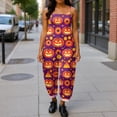 thumbnail image 4 of Evdexr Halloween Jumpsuits Womens 2026 Witch Hat Pumpkin Bat Graphic Overalls Scoop Neck Sleeveless Wide Leg Costumes Vintage Lightweight Pants with Pockets XL, 4 of 5
