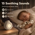 thumbnail image 6 of Portable Sound Machine for Baby with Cry Detection, White Noise Machine 15 Soothing Sounds, 20H Playtime, Night Light & 3 Timer, Baby Sound Machine for Travel Home, Baby Registry, 6 of 12