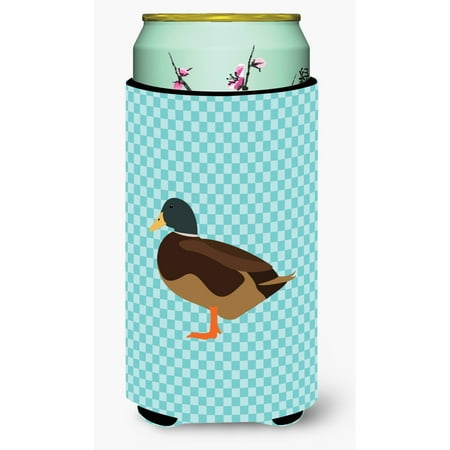 

Caroline s Treasures Silver Bantam Duck Blue Check Decorative Can Hugger Tall Boy Multicolor