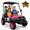 Pink, variant on 24V 4-Seater Kids Electric Golf Cart, 4WD Ride-On Car with Remote Control,Bluetooth Music& Detachable Canopy, Pink