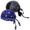 thumbnail image 1 of Gorro pirata para ciclismo, bandana, algodón transpirable y absorbente. Azul negro, 1 of 5