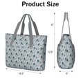 thumbnail image 3 of Tote Bag for Women - Light Blue Christmas Tree Pattern Shoulder Bag - Large Utility Work Duffle Bag with Zipper Handbag for Travel, Work, Sprots, 3 of 5