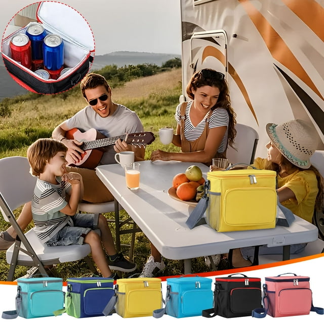 Xihbxyly Bolsa Térmica para Almuerzo, Capacidad Media, Diseño a Prueba de Fugas, Correas de Hombro Prácticas, Bolsillos Multifuncionales, Porta Refrigerios de Viaje, para Oficina, Trabajo o Escuela,