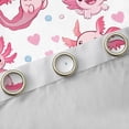 thumbnail image 4 of Homewish Kawaii Pink Axolotl Blackout Curtains Set of 2 (52x84 Each) for Kid, Cute Cartoon Animal Window Curtains, Love Heart Curtains and Drapes, Blackout Curtains Home Decor, 4 of 6