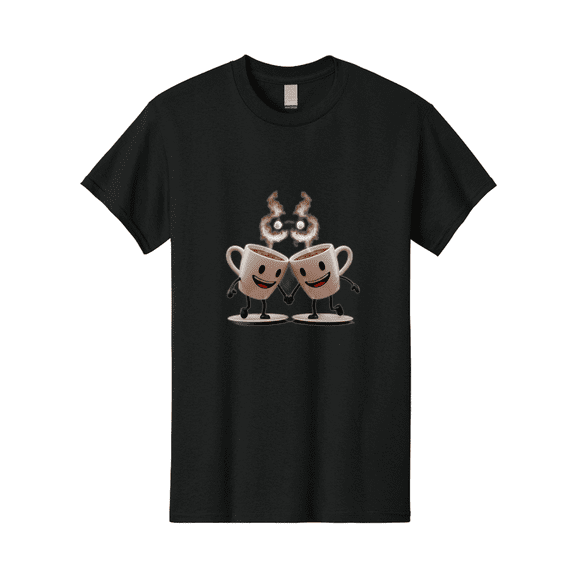 Coffee-Cups-2 Mens Graphic Tee, 100% Cotton, Casual Summer Wear