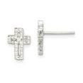 thumbnail image 3 of 925 Sterling Silver Cross Mini Earrings, 3 of 5