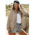 thumbnail image 4 of Women's Light French Beige Floral Quilted Jacket with Long Sleeves, 4 of 12