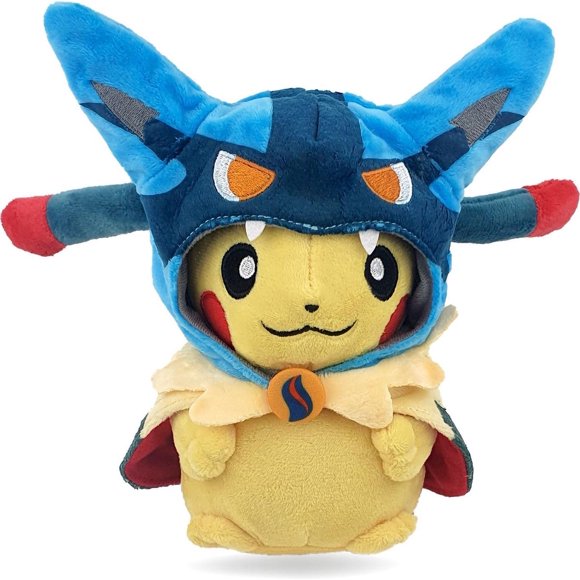 Classic toys Pi-kac-hu Cross Dressing Blue Lu-car-io Plush Toy Soft Stuffed Animal Doll, 9"