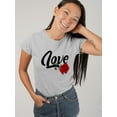 thumbnail image 2 of Love With Rose T-Shirt Women -Image by Shutterstock, Female Large, 2 of 4