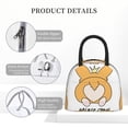 thumbnail image 4 of Pofeuu Prince Corgi Dog Print Lunch Bag for Adult Insulated Lunch Box,Leakproof Cooler Food Lunch Containers Reusable High Capacity Lunch Tote Bags-One Size, 4 of 6