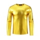 thumbnail image 5 of INSPIRE CHIC Camisetas de Hombre Cuello Redondo de Manga Larga Brillante Talla S Amarillo, 5 of 6