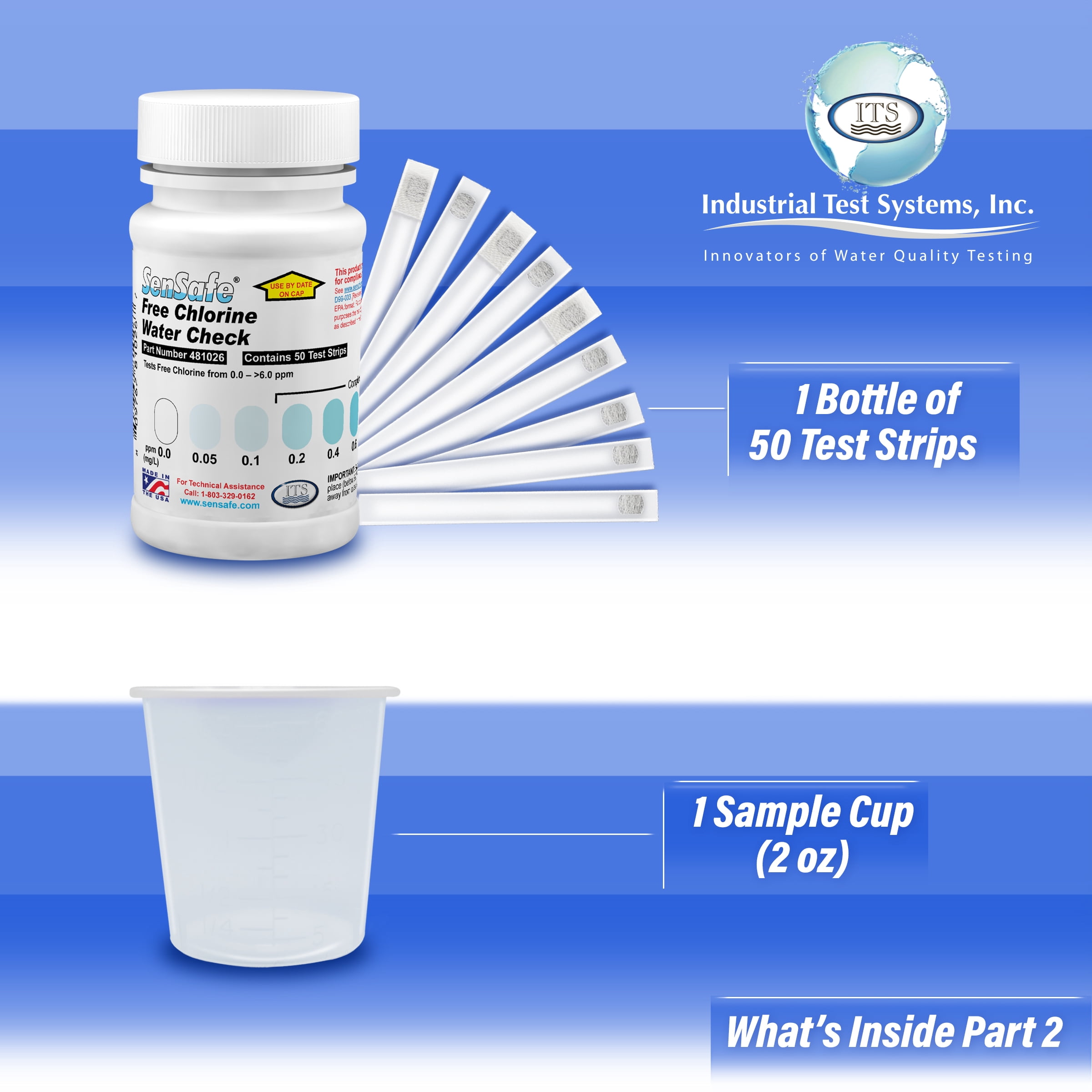 SenSafe® Free Chlorine Water Check Test Strips