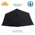 thumbnail image 3 of C-Hopetree 9 ft Half Round Outdoor Patio Market Wall Umbrella with Tilt, Black, 3 of 7