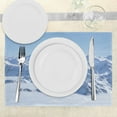 thumbnail image 3 of Ambesonne Winter Place Mats Set of 4, Alps White Wilderness, Standard Size, White Blue, 3 of 6