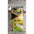 thumbnail image 3 of Ambesonne Nature Quilted Bedspread Set 2 Pcs, Wooden House by the Lake, Twin Size, Multicolor, 3 of 3