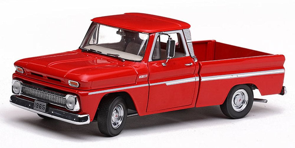 1965 Chevy C10 Stepside Pickup Truck, Red Sun Star 1361 1/18 Scale