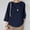 Dark Blue shirts for women, variant on up to 60% off Gifts Usmixi Shirts for Women Cotton Linen Casual Solid Plus Size Pullover Tee Tops Summer Trendy Plain 3/4 Sleeve Round Neck Ladies Blouses Blue XXXL