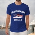 thumbnail image 5 of Linfrsh Mens 4th Of July T-Shirts American Flag Patriotic T-Shirt Independence Day Graphic Tee Tops(Blue,M), 5 of 5