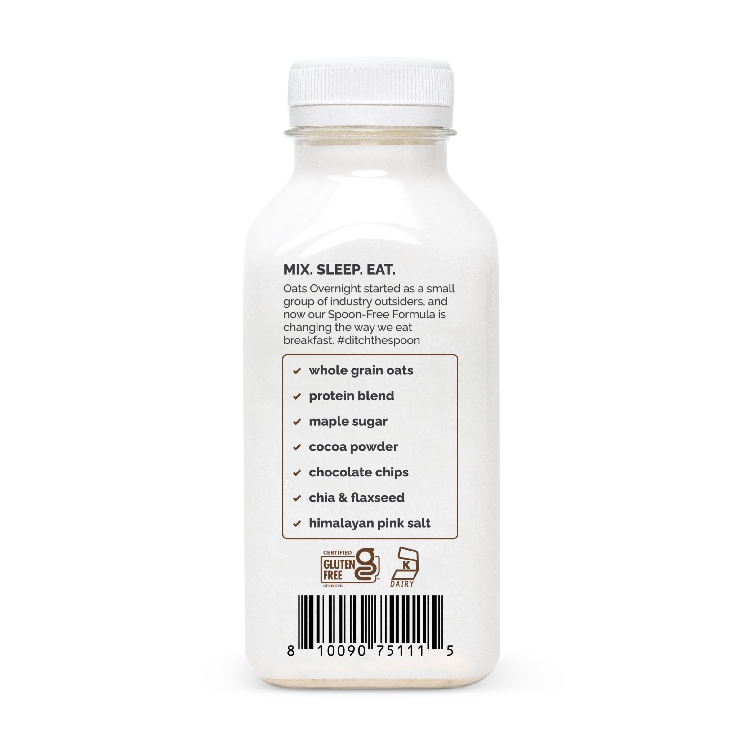 Oats Overnight Brownie Batter Protein Overnight Oatmeal Shake, 2.1 oz, 1 Count