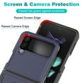 thumbnail image 4 of Heavy Duty Case for Samsung Galaxy Z Flip 4, Full Body Case with 360° Rotation Metal Ring Holder Kickstand Rugged Shockproof Anti-Scratch Case,Pink, 4 of 5
