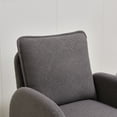 thumbnail image 5 of Accent Chair, Accent Chairs for Living Room with Backrest & Armrest, Upholstered Living Room Chair in Lamb Fabric, Comfy Armchair Reading Chair for Bedroom, Small Space, Office, Reading Room, Grey, 5 of 8