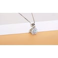 thumbnail image 2 of Shiny Solid 925 Sterling Silver Round Cubic Zircon Pendent Necklace Women Party, 2 of 7