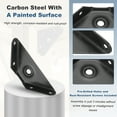 thumbnail image 3 of Gusset Joints, 4Pcs 59mm x 59mm Carbon Steel Corner Braces Bracket for Wood Shelf Bed Desk, Black, 3 of 5
