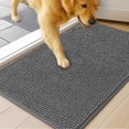 thumbnail image 1 of MUDGUARD MAT Tapete para puerta de perro para patas embarradas, microfibra súper absorbente, tapete interior antideslizante, alfombra de chenilla de secado rápido para mascotas y entrada, lavable a má, 1 of 4