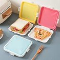 thumbnail image 2 of Silicone sandwich bread storage box, portable silicone lunchbox, heatable and sealable., 2 of 2