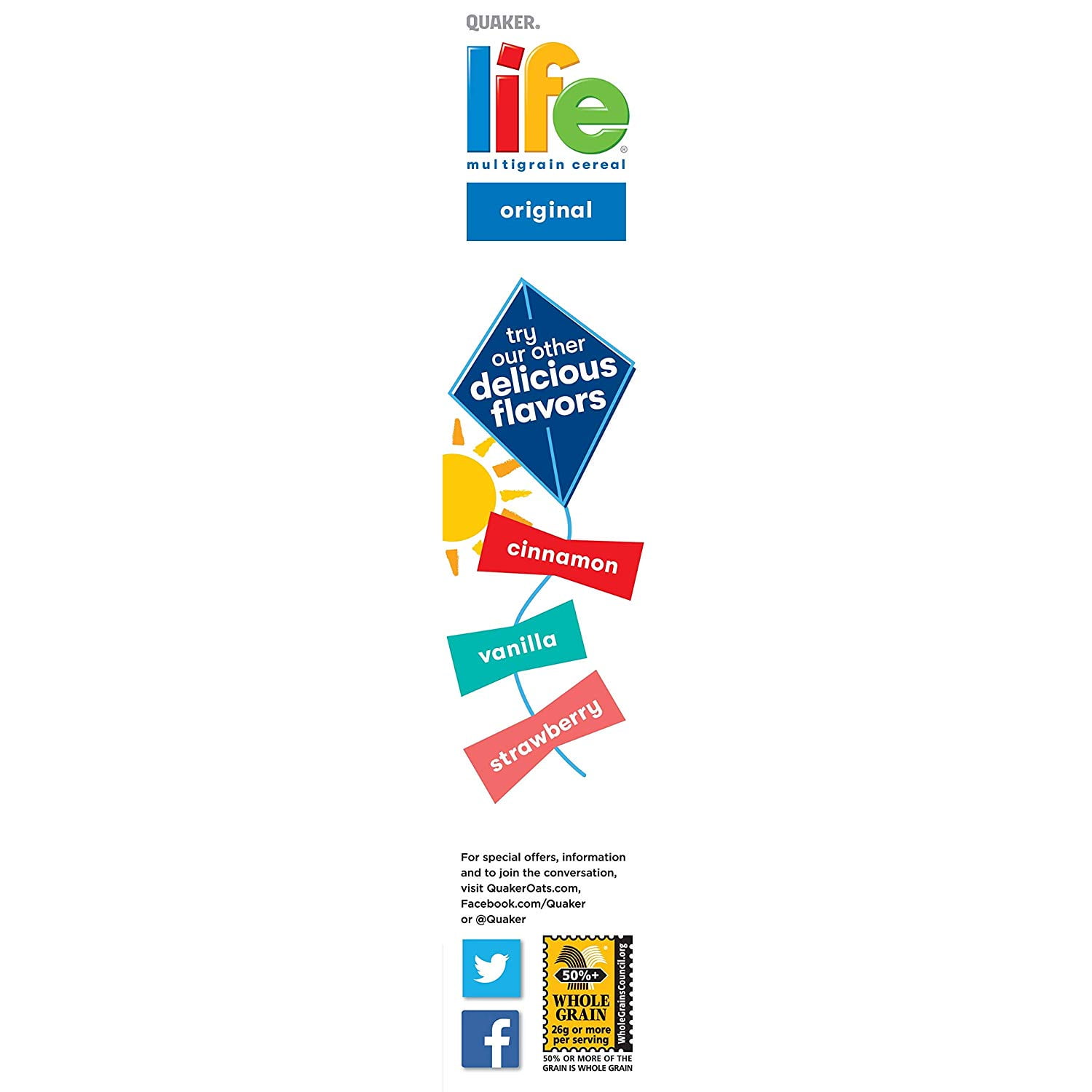 (3 pack) Quaker Life Original Cereal, 13 oz Box