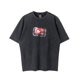 thumbnail image 2 of Camiseta holgada informal de algodón de alta calidad con manga corta y lavado japonés de estilo callejero de estilo vintage de 24 SS Ape Man de gran tamaño con estampado premium, 2 of 4