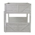 thumbnail image 6 of Miniyam Twin over Twin Floor Bunk Bed with Panelled Headboard for Kids and Teens, Gray, 6 of 7