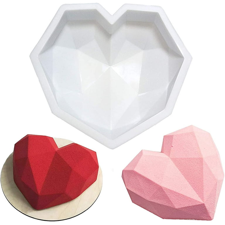 Diamond Resin Molds Heart Shape Silicone Mold Rose Heart Chocolate
