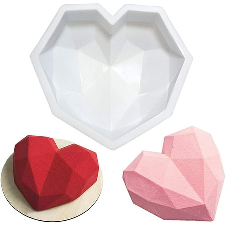 

Diamond Heart Silicone Cake Mold Silicone Baking Mold Heart Cake Mold Heart Silicone Mold in Heart Shape Chocolate Mold Silicone Mold Heart Ice Cube Mold Nonstick Heart Muffin Mold