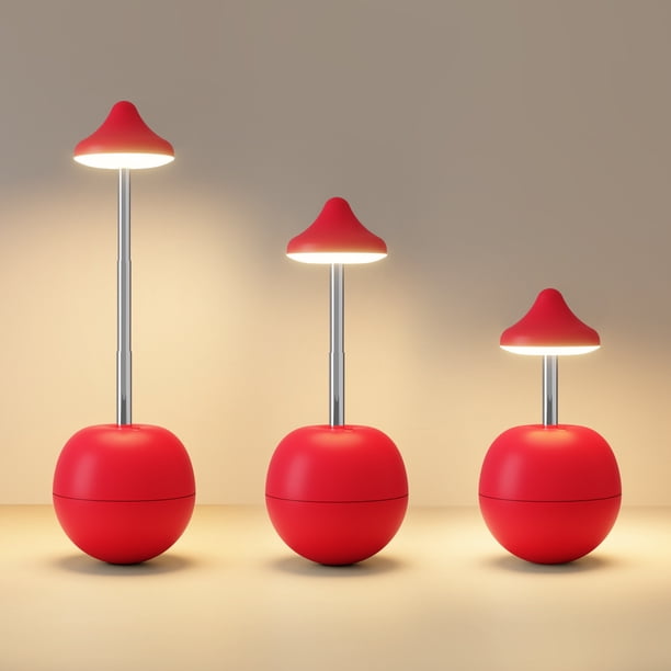 Lámpara de noche decorativa para dormitorio, con control remoto, luz LED nocturna y altura ajustable.