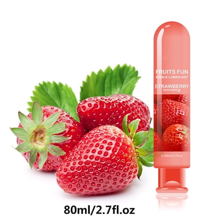 Edible Fruit Flavor Adult Lubricant Gel Lube Edible Oral Sex Sexual Massage Oil - Strawberry